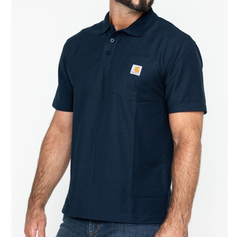 Carhartt men’s polo shirt  navy blue original fit size XL